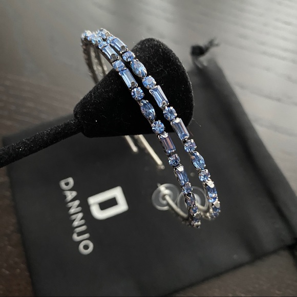 DANNIJO Linx Crystal Hoop Earrings - Picture 7 of 8